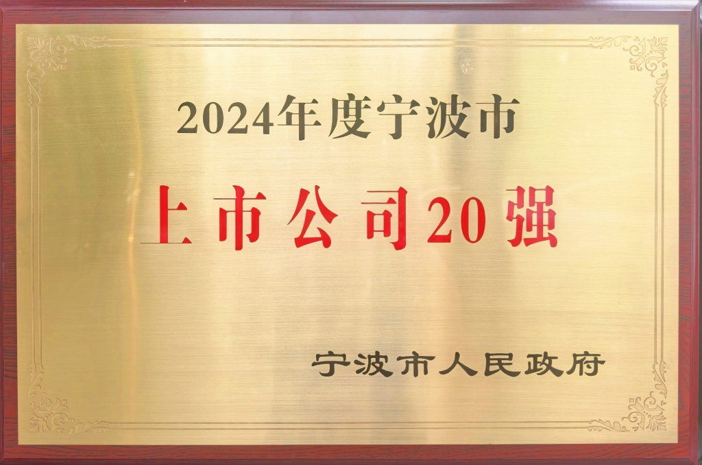 乐玩体育·(中国)官方网站股份荣登“2024宁波上市公司20强”榜单